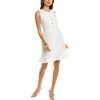 image:imageKarl Lagerfeld Womens Tweed Shift Dress with PocketsSoft White