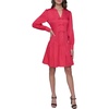 image:imageKarl Lagerfeld Womens V Neck Long Sleeve Mini a Line DressTeaberry