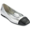 image:imageKarl Lagerfeld Womens Zayne Square Toe Ballet FlatSilverBlack