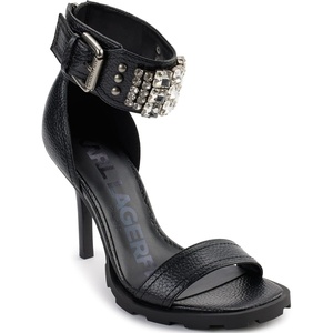 image:imageKARL LAGERFELD PARIS womens Opentoe Malinda Lugsole Heeled SandalBlack