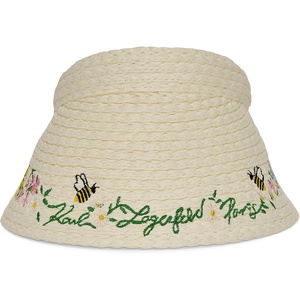 image:imageKARL LAGERFELD Paris Womens Garden Straw Visor Ivory One Size