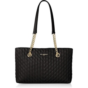 image:imageKARL LAGERFELD Paris Womens Karolina Tote BagBlckGold