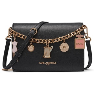 image:imageKARL LAGERFELD Paris Womens Lourdes CrossbodyBlackGold