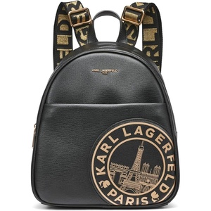 image:imageKARL LAGERFELD Paris Womens Maybelle Backpack With Logo BlackGold One Size