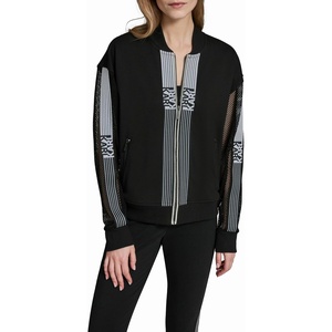 image:imageKARL LAGERFELD Womens Athleisure Comfortable Logo Tape JacketBlack