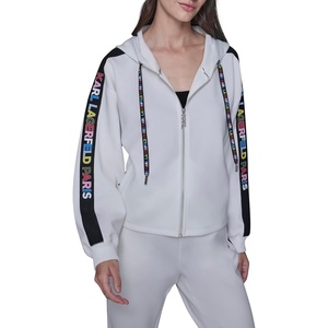 image:imageKARL LAGERFELD Womens Athleisure Sporty Karl Logo JacketSoft White