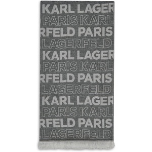 image:imageKARL LAGERFELD Womens Block Logo Lightweight PashminaBlack