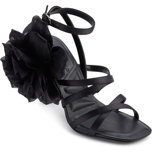 image:imageKARL LAGERFELD Womens Caela Strappy Dress Heel With Flower DetailBlack