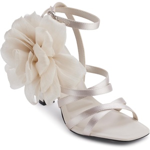 image:imageKARL LAGERFELD Womens Caela Strappy Dress Heel With Flower DetailSoft White