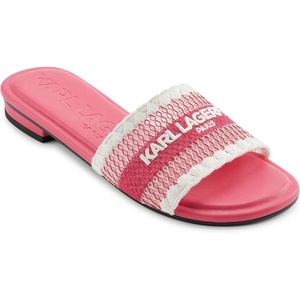image:imageKARL LAGERFELD Womens Cairra Flat Sandal With Logo StitchingTeaberry