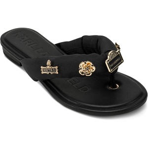 image:imageKARL LAGERFELD Womens Ceejay Thong Flip Flop With PinsBlack