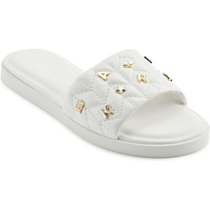 image:imageKARL LAGERFELD Womens Cushioned Insole Everyday Carenza Studs  Flat SandalBright White