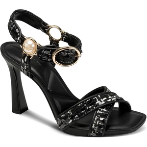 image:imageKARL LAGERFELD Womens Daelin Ankle Strap Evening Dress HeelBlack
