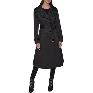 image:imageKARL LAGERFELD Womens Flared Trench CoatBlack