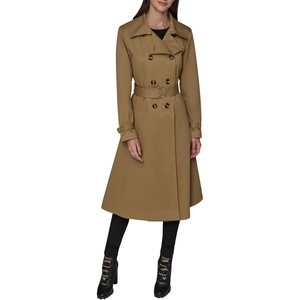 image:imageKARL LAGERFELD Womens Flared Trench CoatKhaki