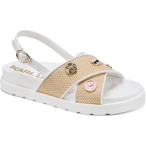 image:imageKARL LAGERFELD Womens Harlan X Band Sandal With PinsNaturalBright White