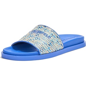image:imageKARL LAGERFELD Womens Hazlet Flat Sandal Slide With LogoBlue Multi