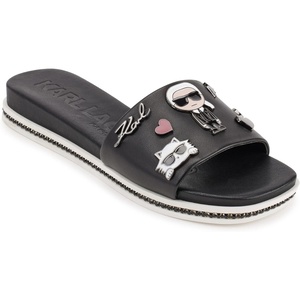 image:imageKARL LAGERFELD Womens Jeslyn Flat Sandal Slide With PinsBlack