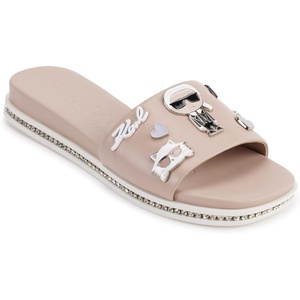 image:imageKARL LAGERFELD Womens Jeslyn Flat Sandal Slide With PinsDune Pink