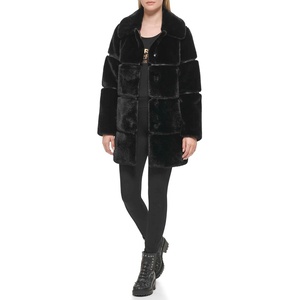 image:imageKARL LAGERFELD Womens Karl Lagerfeld Paris Womens Faux Fur JacketFaux Leather Black