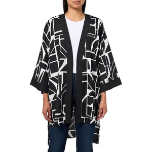 image:imageKARL LAGERFELD Womens Lightweight Layering KimonoSoft WhiteBlack