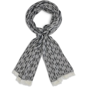 image:imageKARL LAGERFELD Womens Logo Lightweight PashminaBlack