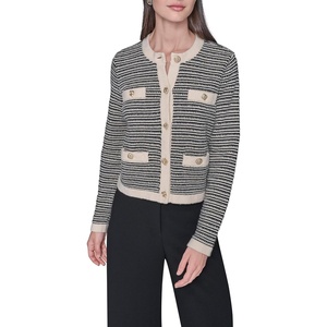 image:imageKARL LAGERFELD Womens Long Sleeve Classy Preppy Essential JacketBirchBlack Lurex