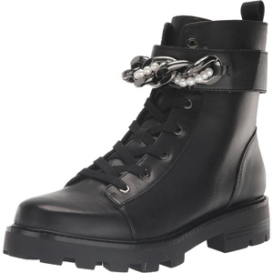 image:imageKARL LAGERFELD Womens Maxi Chain Combat BootBlack