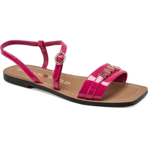 image:imageKARL LAGERFELD Womens Miram Flat Strappy Sandal With LogoHot Pink