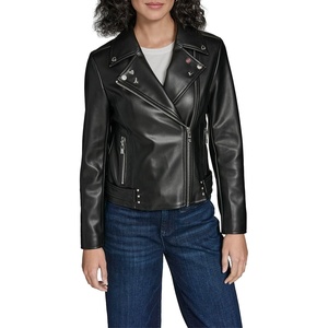 image:imageKARL LAGERFELD Womens Moto Jacket With StudsBlack