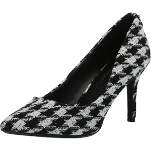 image:imageKARL LAGERFELD Womens Royale Tweed Pointed Toe Dress Pump BlackWhite 7