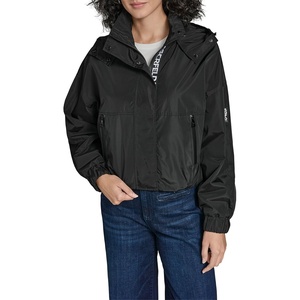 image:imageKARL LAGERFELD Womens Short Anorak Windbreaker CoatBlack