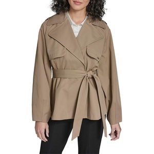 image:imageKARL LAGERFELD Womens Short Flared Trench CoatKhaki