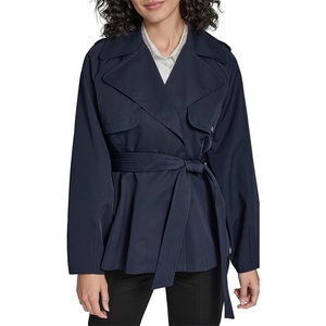 image:imageKARL LAGERFELD Womens Short Flared Trench CoatNavy