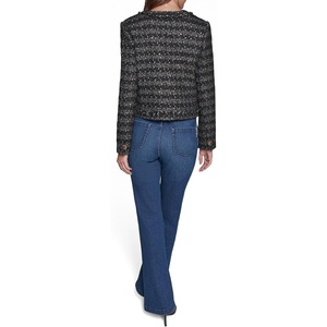 image:imageKARL LAGERFELD Womens Structured Suiting JacketBlackGold