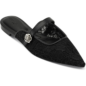image:imageKARL LAGERFELD Womens Vadyn Pointed Toe Flat Loafer MulesBlack