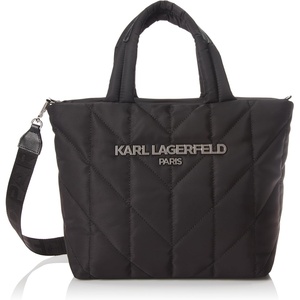 image:imageKARL LAGERFELD Womens Voyage Tote Bag With Adjustable StrapDark BlackGunmetal