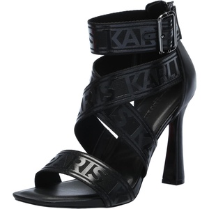 image:imageKARL LAGERFELD womens Careliz Evening Strappy Dress Heel With Belt DetailBlack
