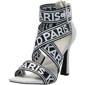 image:imageKARL LAGERFELD womens Careliz Evening Strappy Dress Heel With Belt DetailSoft White