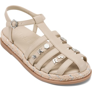 image:imageKARL LAGERFELD womens Chaselyn Fisherman Espadrille Sandal With PinsDusty Nude
