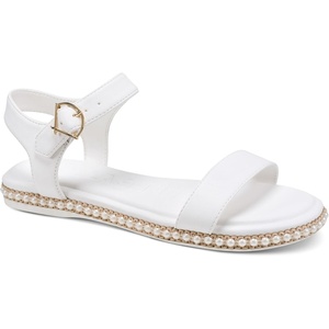 image:imageKARL LAGERFELD womens Cresson Ankle Strap SandalBright White