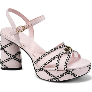 image:imageKARL LAGERFELD womens Hickory Platform Ankle Strap HeelLight Blush