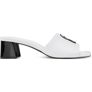 image:imageKARL LAGERFELD womens Sandreea Block Heeled Sandal With Karl PatchBright White