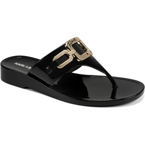 image:imageKARL LAGERFELD womens Vardice Flip Flop Sandal With Chain DetailBlack