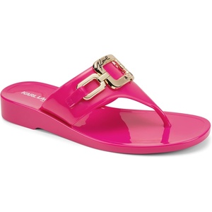 image:imageKARL LAGERFELD womens Vardice Flip Flop Sandal With Chain DetailHot Pink