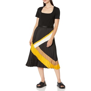 image:imageKarl Lagerfeld Paris Womens Short Sleave Pleated Sport DressBlack