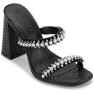 image:imageKarl Lagerfeld Paris womens Rayan Embellished Block Heel SandalBlack