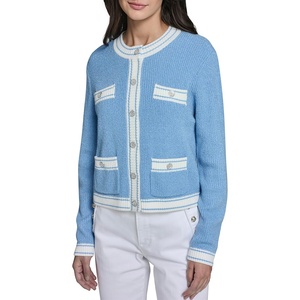 image:imageKarl Lagerfeld Womens 4Pocket Comfortable Classic Cardigan SweaterSky Blue