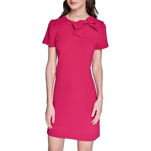 image:imageKarl Lagerfeld Womens Aline Crew Neck Scuba Crepe DressCerise