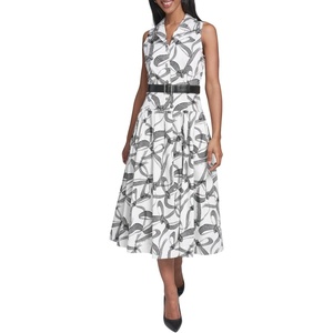 image:imageKarl Lagerfeld Womens Belt Summer Fashion Black and White DressSoft WhiteBlack Multi